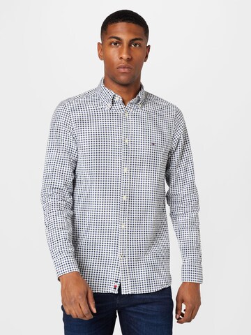 Coupe slim Chemise TOMMY HILFIGER en bleu : devant