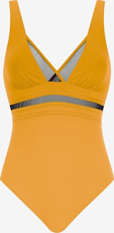 SUNFLAIR Bralette Swimsuit in Yellow: front