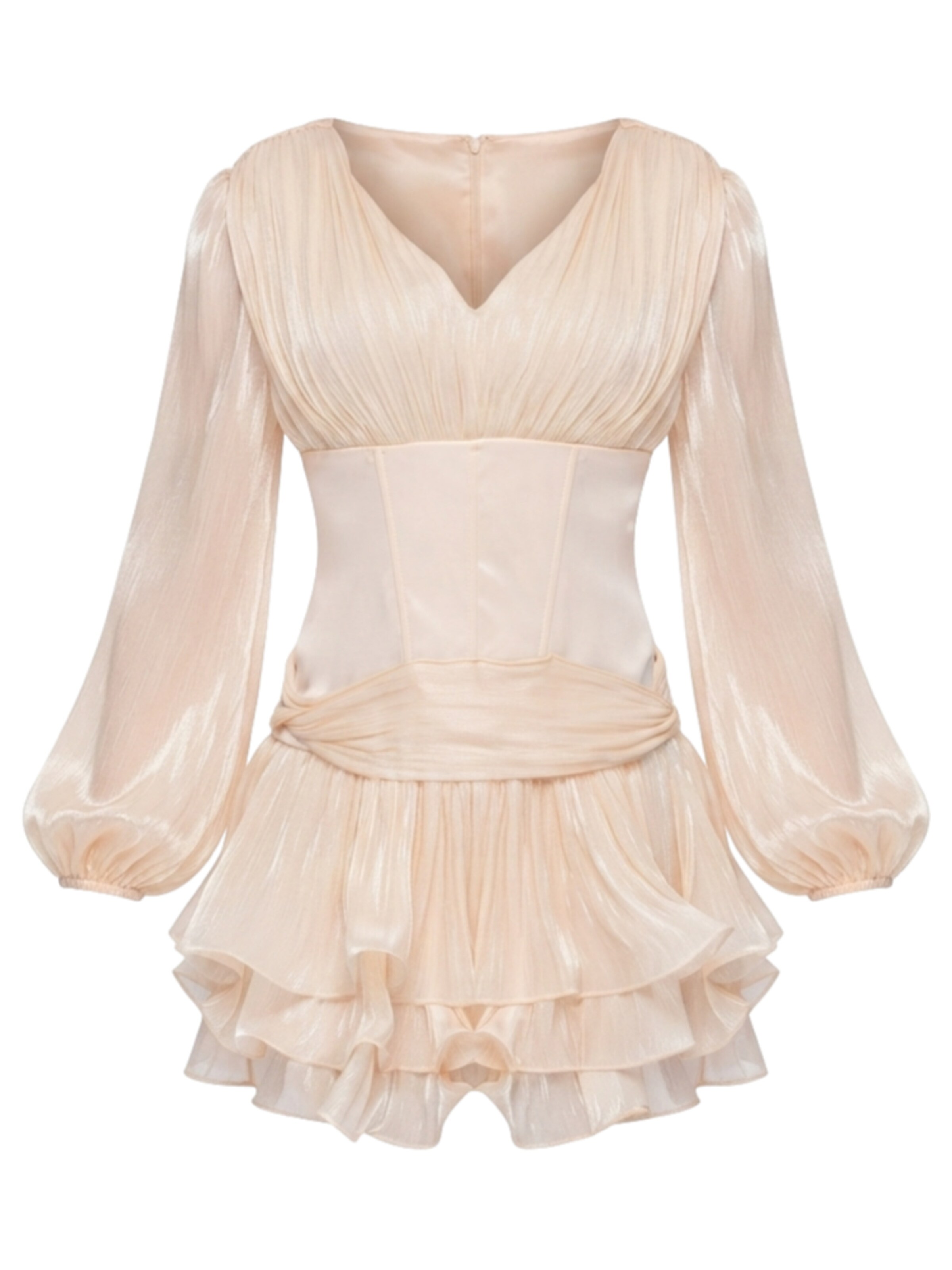 Ombre Kleid‌‌‌‌‌‌‌ in Beige: Vorderseite