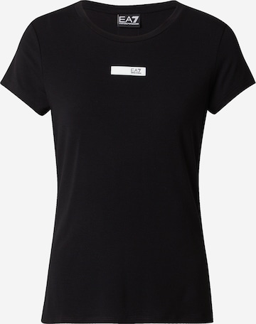 Tricou de la EA7 Emporio Armani pe negru: față
