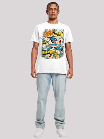 F4NT4STIC Shirt 'Marvel Captain America Spang' in White