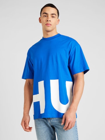 HUGO T-Shirt 'Nannavaro' in Blau: predná strana