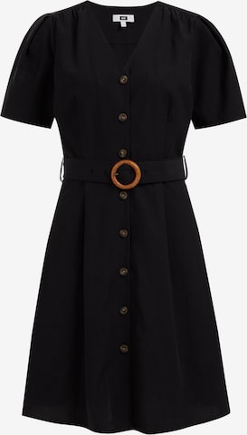 WE Fashion Shirt Dress in Black: front