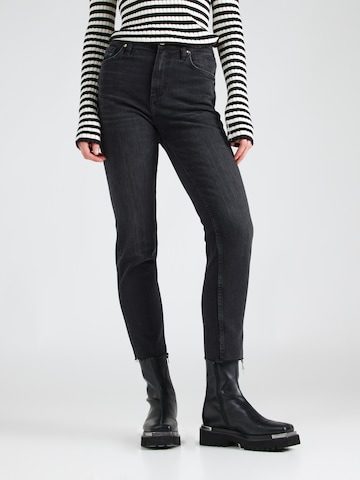 River Island Slimfit Jeans in Zwart: voorkant