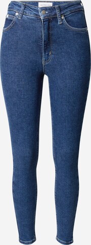 Calvin Klein Jeans Skinny Džíny 'HIGH RISE SUPER SKINNY ANKLE' – modrá: přední strana