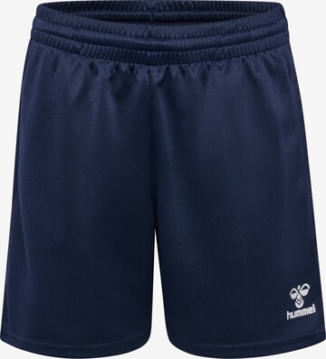 Hummel Regular Workout Pants 'ESSENTIAL' in Blue: front