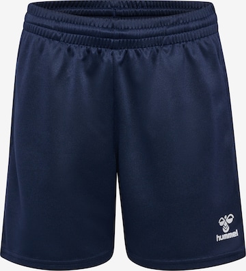 Hummel Regular Workout Pants 'ESSENTIAL' in Blue: front