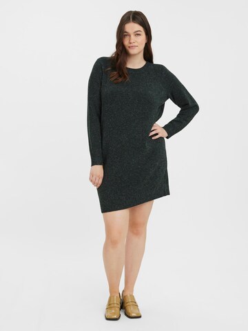 Vero Moda Curve Gebreide jurk 'Doffy' in Groen