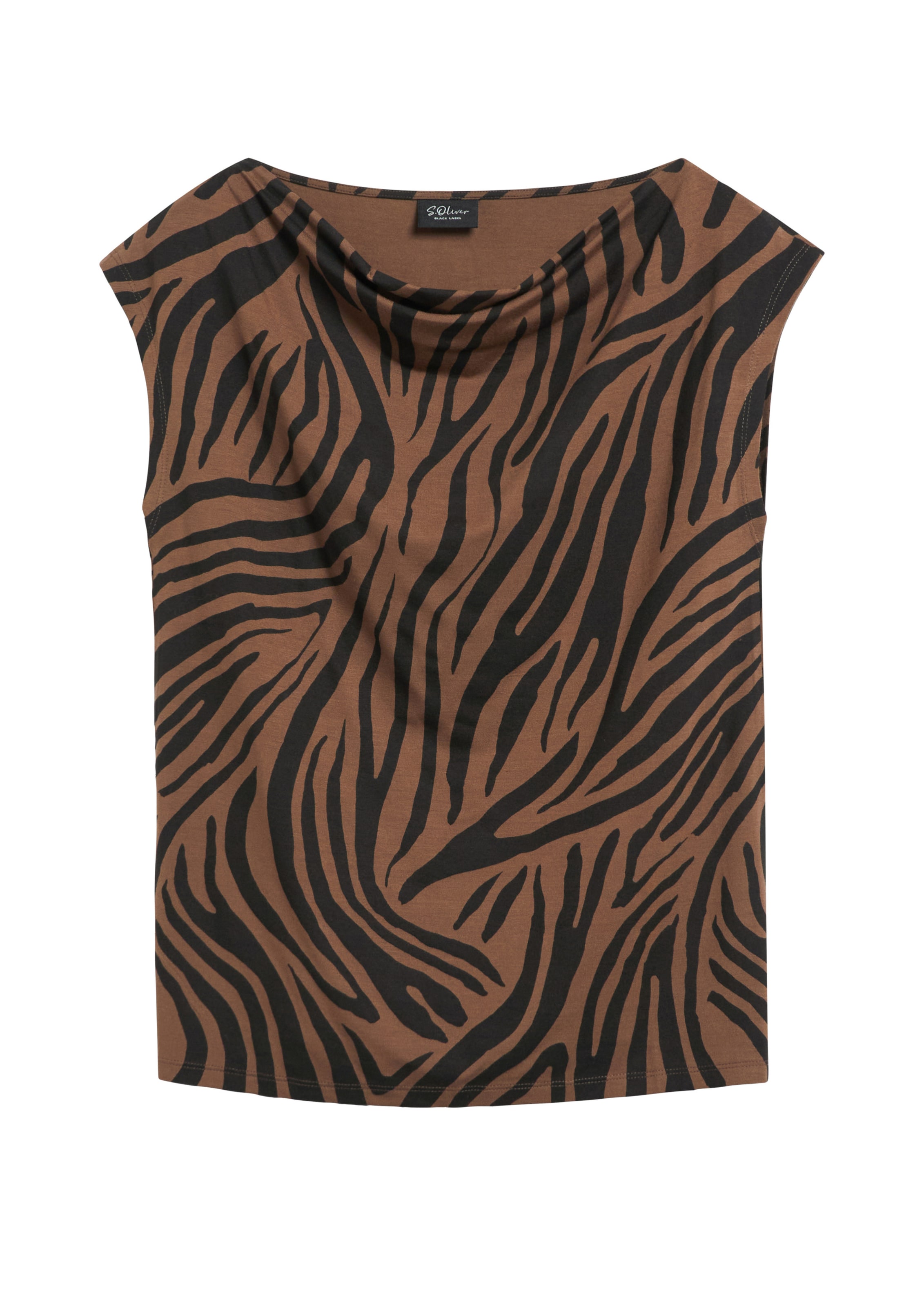 s.Oliver BLACK LABEL Top | rjava barva: sprednja stran