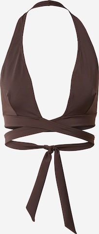 Guido Maria Kretschmer Women Triangle Bikini Top 'Kaley' in Brown: front