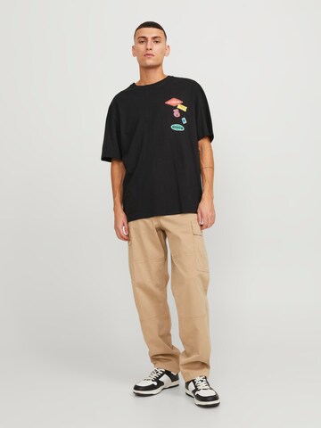 melns JACK & JONES T-Krekls 'Decal'