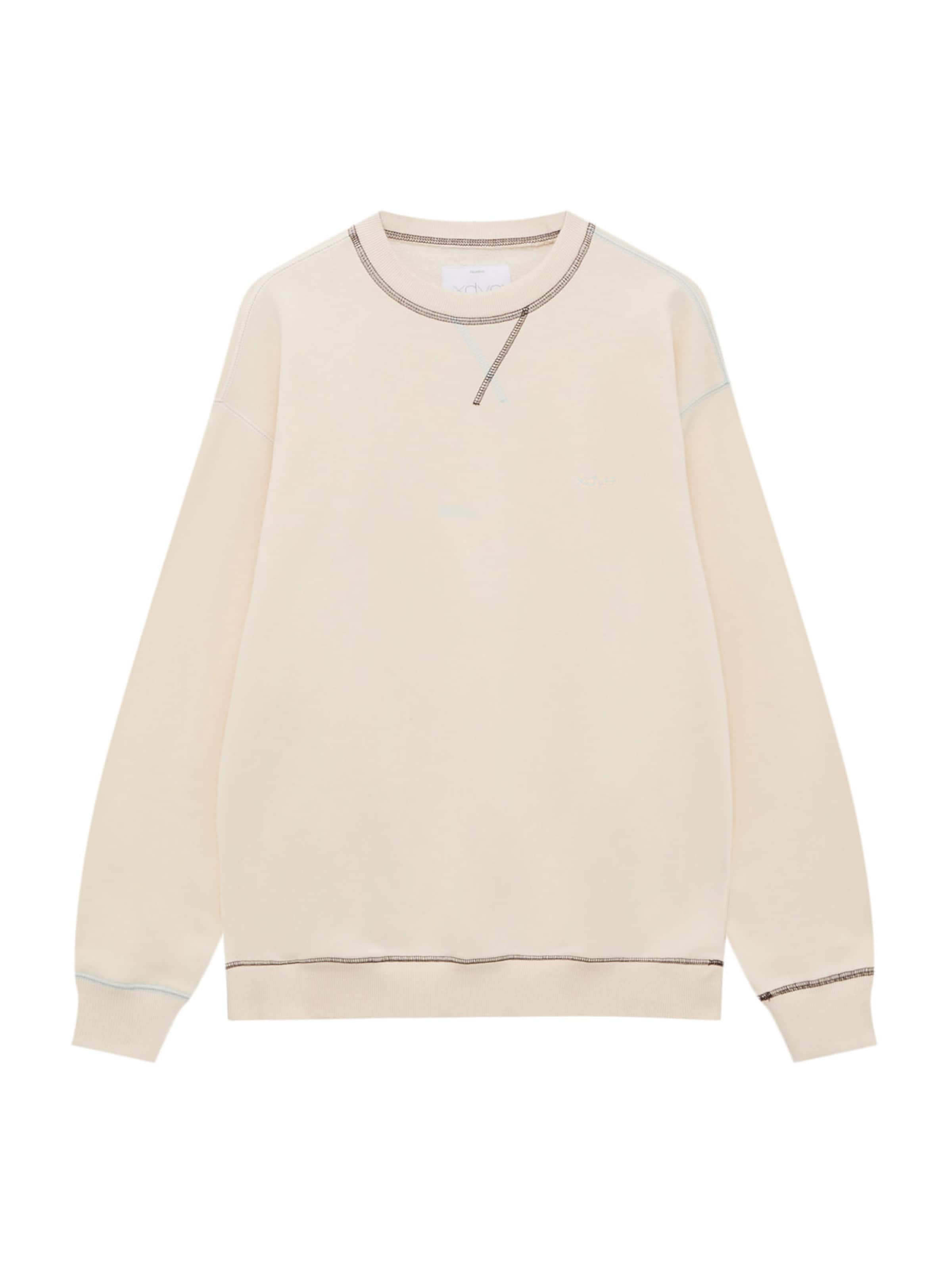 Pull&Bear Sweatshirt in Beige: Vorderseite