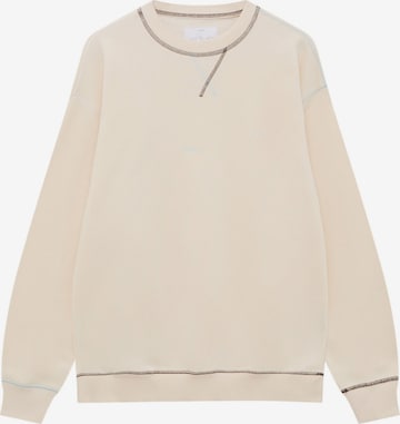 Pull&Bear Sweatshirt i beige: forside