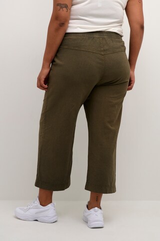 KAFFE CURVE Loose fit Pants 'Nana' in Green