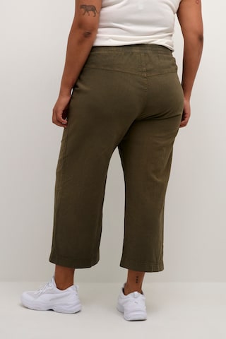 KAFFE CURVE Loose fit Trousers 'Nana' in Green