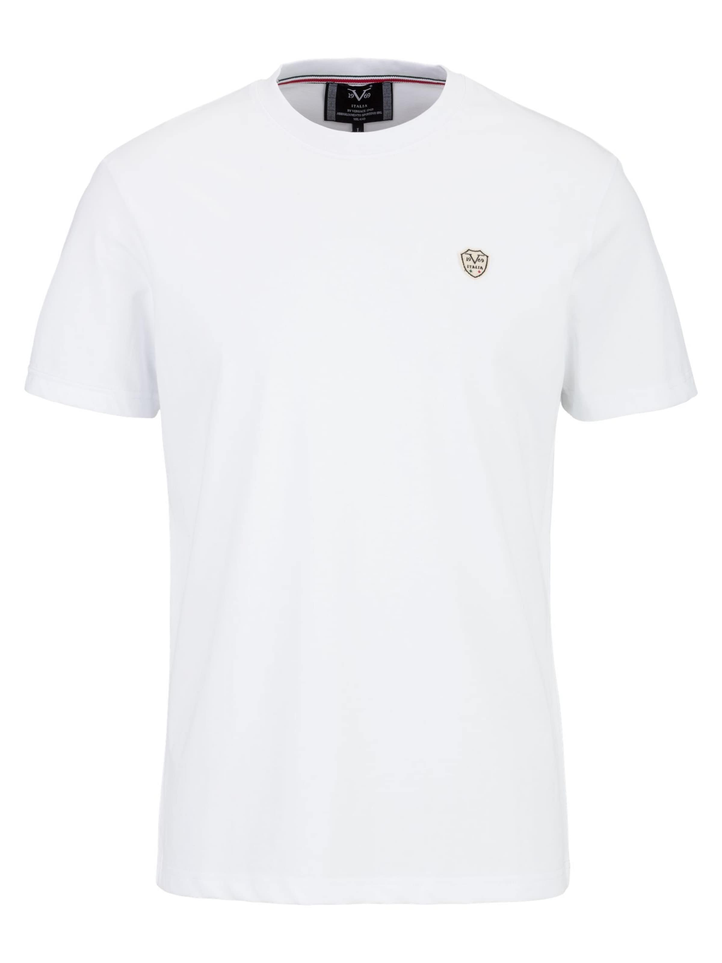 19V69 ITALIA Тениска 'Rafael' в бяло: отпред