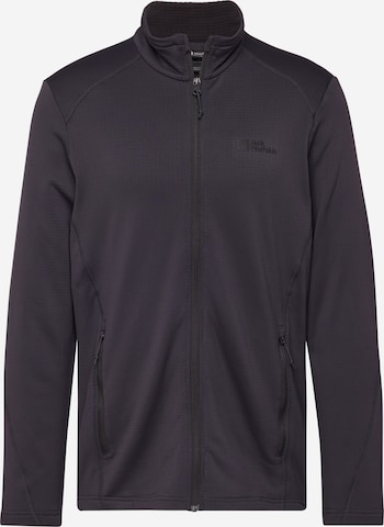 JACK WOLFSKIN Athletic Fleece Jacket 'KOLBENBERG' in Grey: front