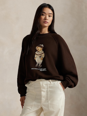 Polo Ralph Lauren Суичър в кафяво: отпред