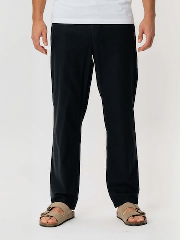regular Pantaloni ' Cotton ' di TEESHOPPEN in nero: frontale