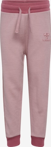 Hummel Tapered Workout Pants 'Wulba' in Pink: front