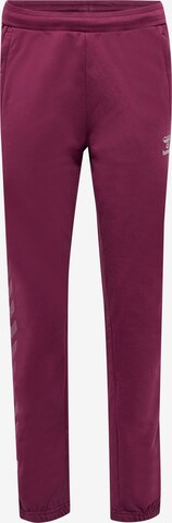 Effilé Pantalon de sport 'Move Grid' Hummel en violet : devant