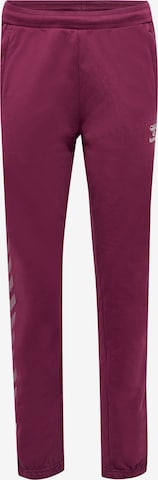 Hummel Workout Pants 'Move Grid' in Purple: front
