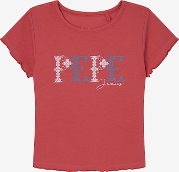 Pepe Jeans - Camiseta 'NATALIE' en rojo: frente