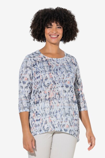 Angel of Style Shirt in de kleur Ultramarine blauw / Duifblauw / Pastelrood / Eierschaal, Productweergave