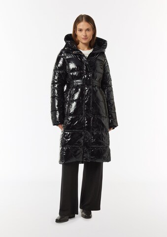comma casual identity Winter Coat in Black: front