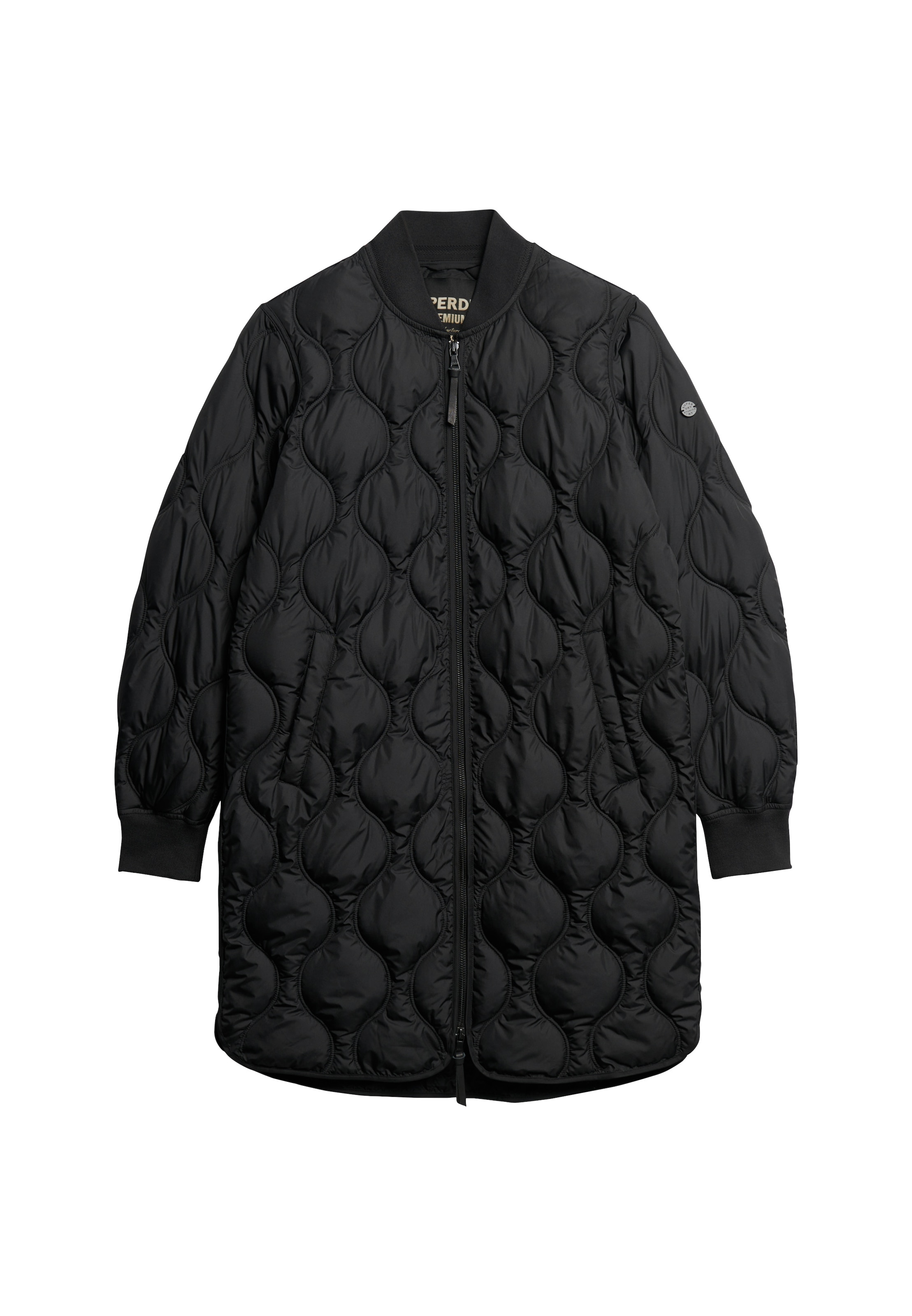 Manteau mi-saison Superdry en noir : devant