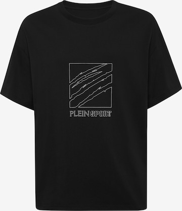 Plein Sport - Camiseta 'Scratch' en negro: frente