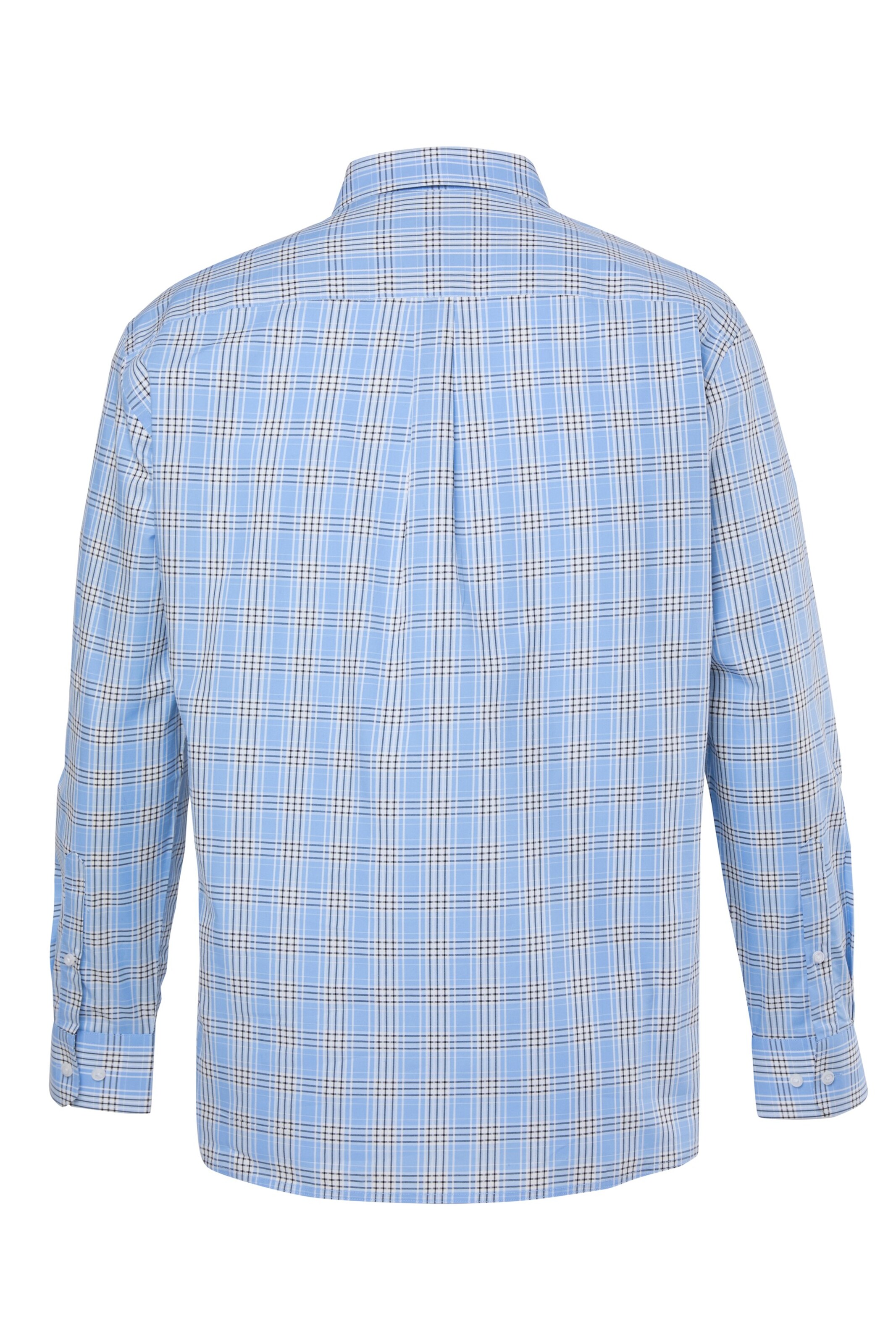 Men Plus Regular fit Button Up Shirt in Blue
