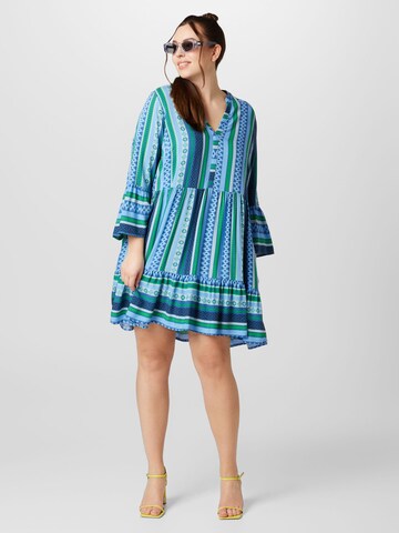 ONLY Carmakoma Košeľové šaty 'Marrakesh' - Modrá