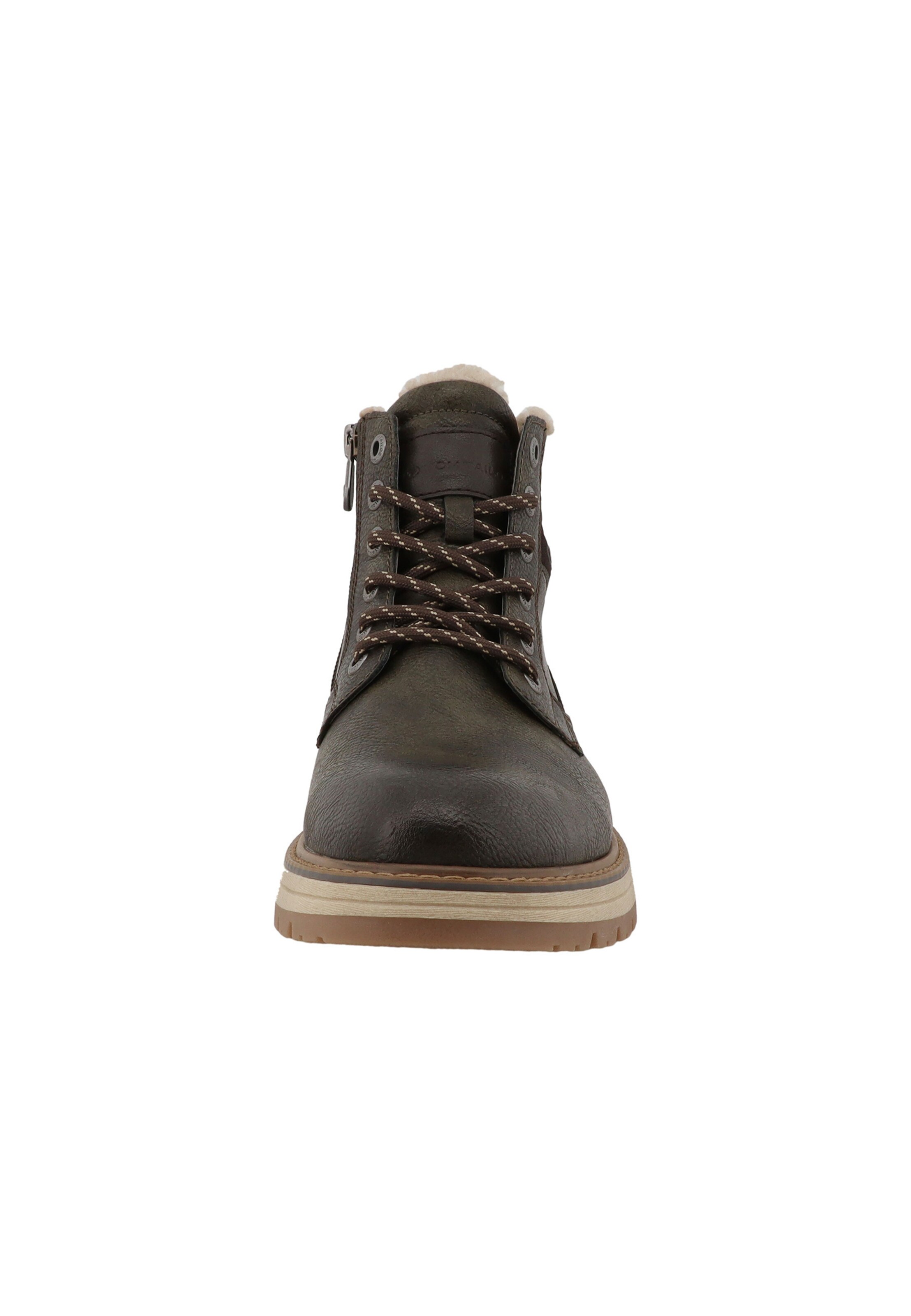 TOM TAILOR Lace-Up Boots in Green
