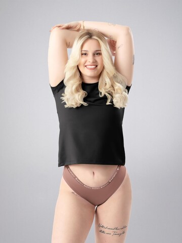 LEAFLETIC Panty 'Leafletic Mid Rise Brief' in Brown: front