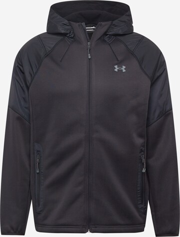 UNDER ARMOUR Athletic Zip-Up Hoodie in Black: front
