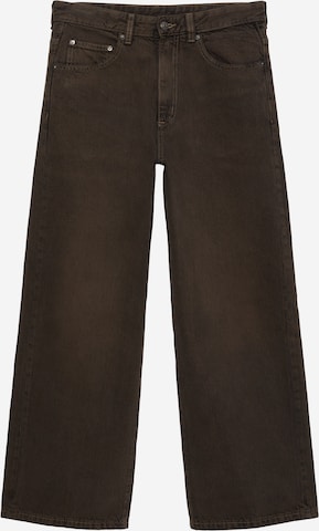 Pull&BearWide Leg/ Široke nogavice Traperice - smeđa boja: prednji dio