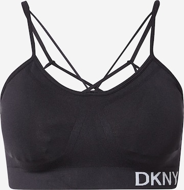 DKNY Performance Biustonosz sportowy w kolorze czarny: przód