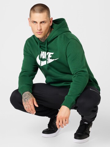 Nike Sportswear Regularny krój Bluzka sportowa 'Club Fleece' w kolorze zielony