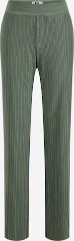 WE Fashion Regular Trousers in Green: front