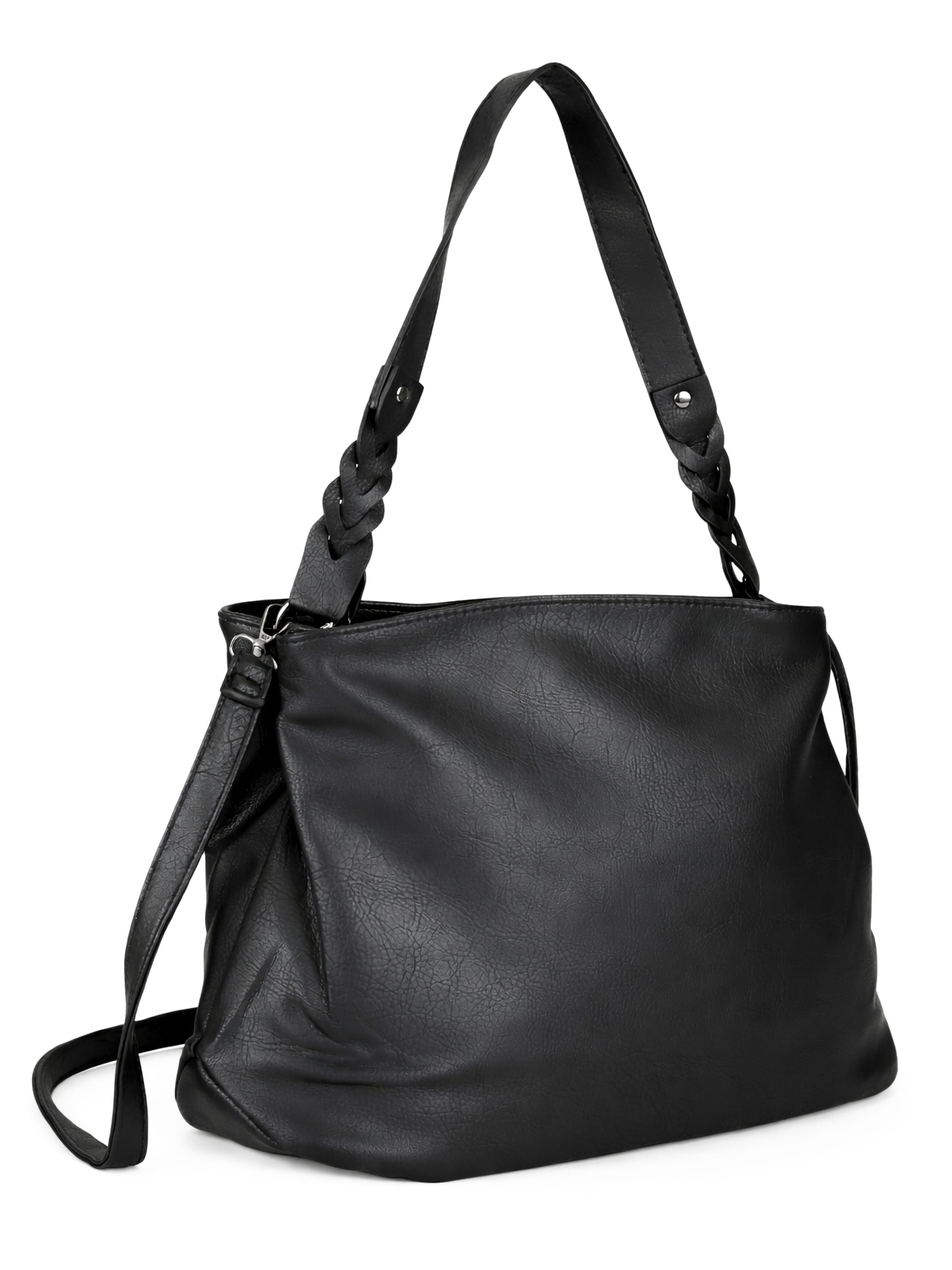 Toni&Friends Schultertasche 'Flechtzauber' in Schwarz: Vorderseite