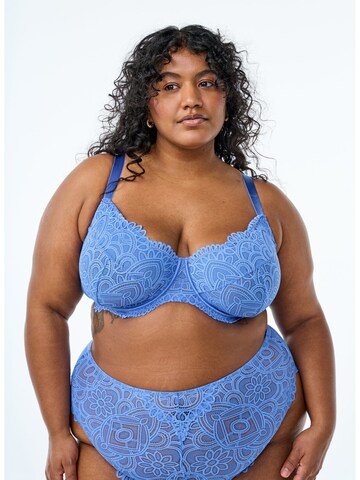 Bustier Soutien-gorge 'Mia' Devoted by Zizzi en bleu : devant
