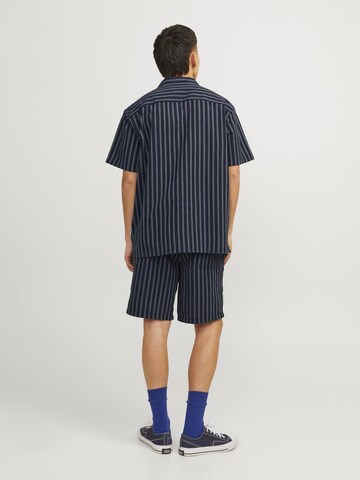 JACK & JONES Comfort Fit Košeľa 'Easter Palma' - Modrá