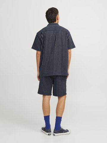 JACK & JONES Comfort fit Overhemd 'Easter Palma' in Blauw