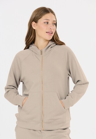 Athlecia Sweat jacket 'Jacey' in Beige: front