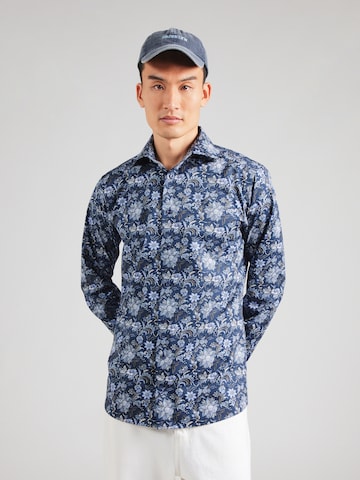 Coupe slim Chemise ETON en bleu : devant