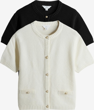 The Set Strickjacke in schwarz / weiß, Produktansicht