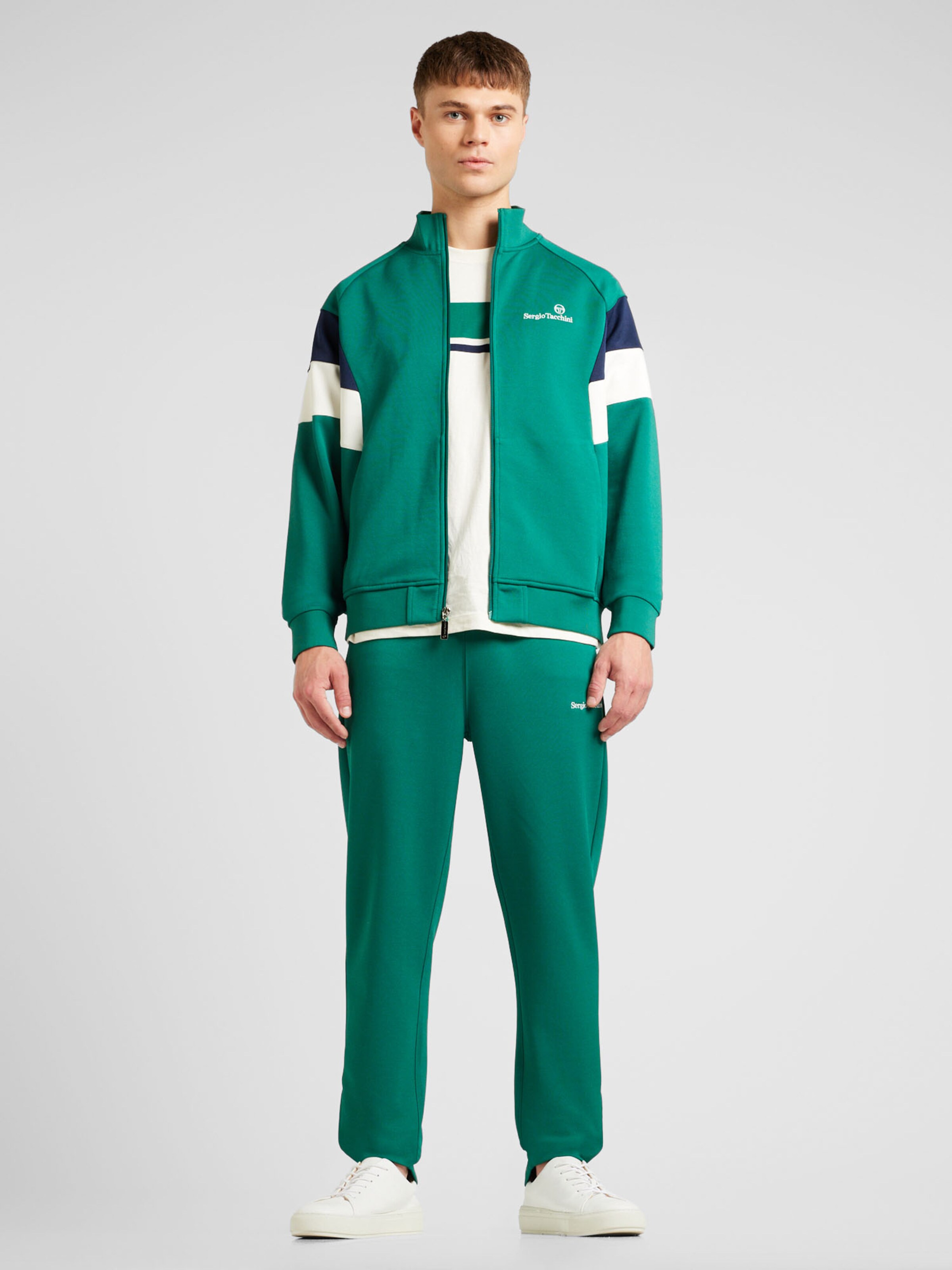 Green and white sweatsuit hotsell