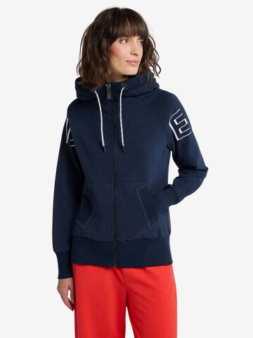 Elbsand Zip-Up Hoodie 'Kine' in Blue: front