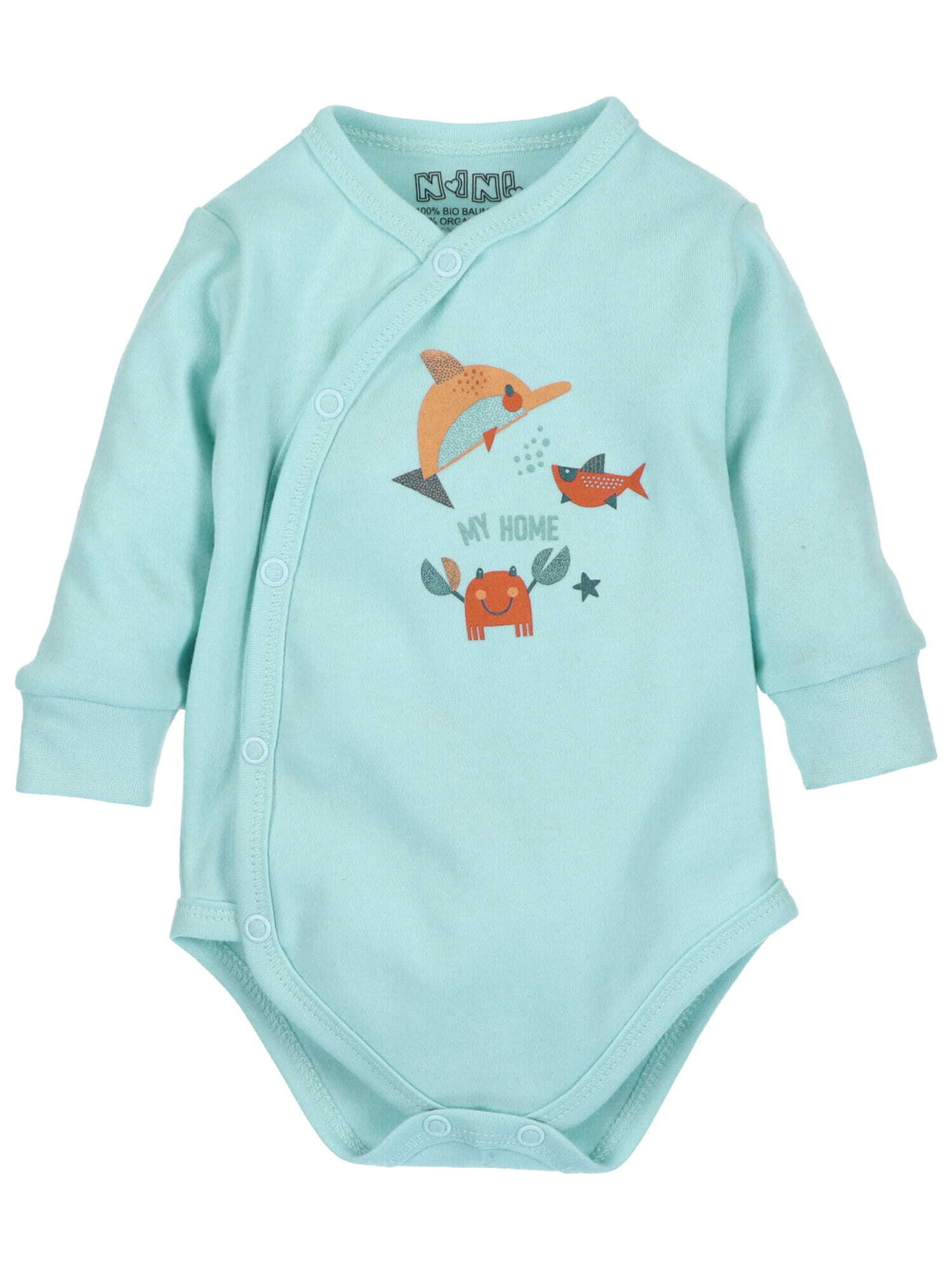 NINI Body 'Meerestiere' in Blau: Vorderseite